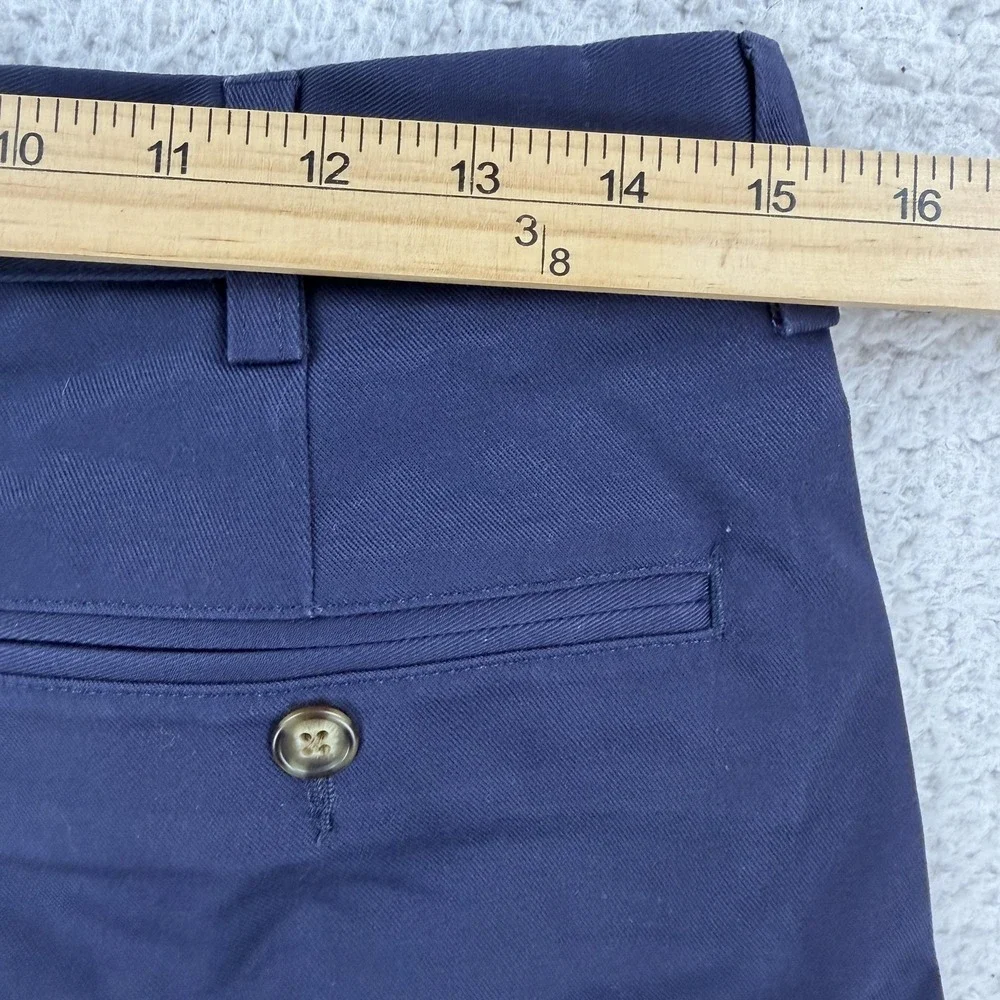 L.L.Bean Shorts Mens 31 Blue Chino Wrinkle Resistant Pleated 6 Inseam Casual NWT